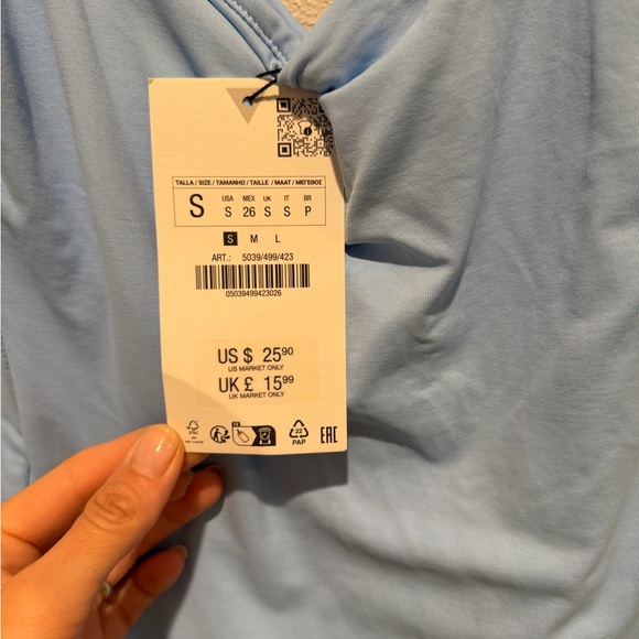 Zara Light Blue Women's Bodysuit - Picture 2 of 3